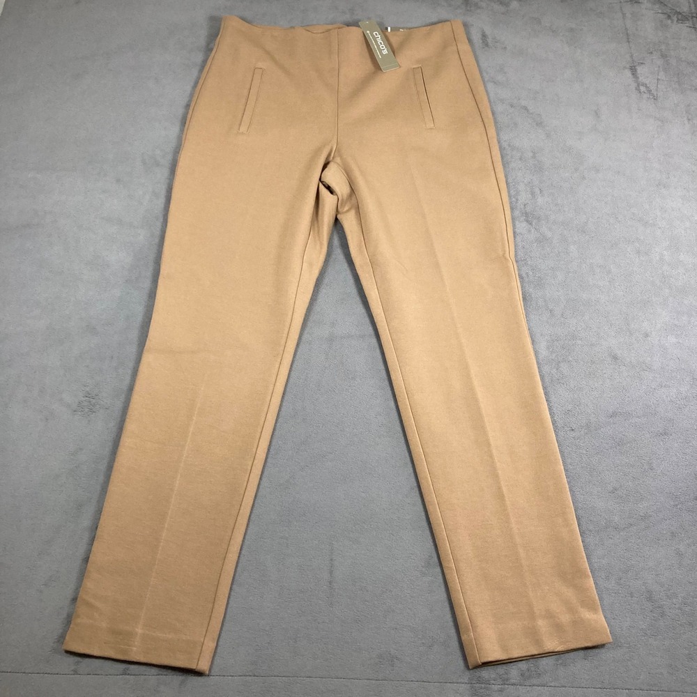 Chico's Juliet Ankle Pant Basic Dakota Wheat Tan Pull on pants Sz S